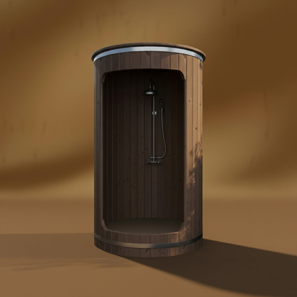 Outdoor Barrel Shower - SaunaLife R3